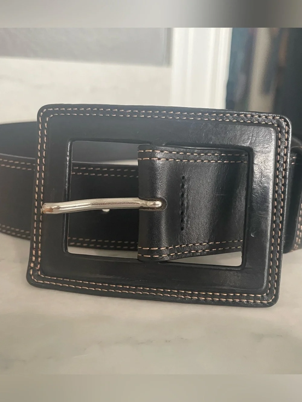 Banana Republic Wide Black Leather Belt